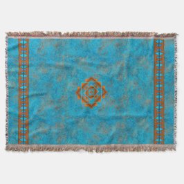 Geometrisk turkos för sydvästra bergarttoppar filt