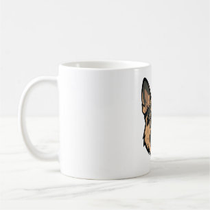 Geometrisk tysk schäferhund modern konst kaffemugg