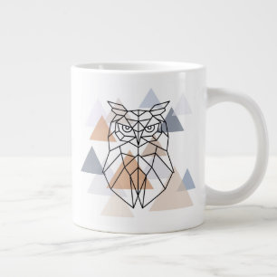Geometrisk Uggla-design Jumbo Mugg