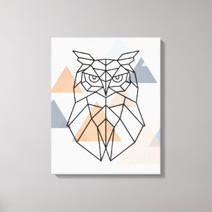 Geometrisk uggladesign canvastryck