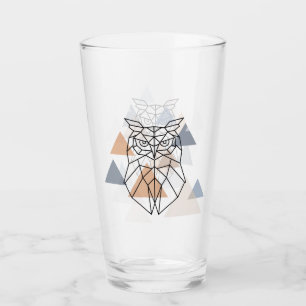 Geometrisk uggladesign glaskopp