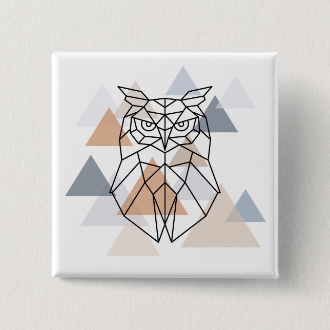 Geometrisk uggladesign knapp (Framsida)