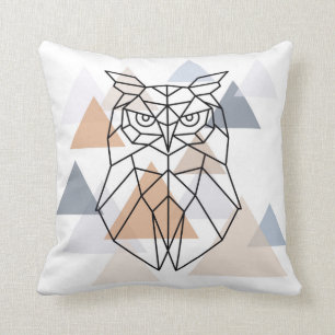 Geometrisk uggladesign kudde