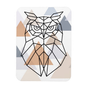 Geometrisk uggladesign magnet