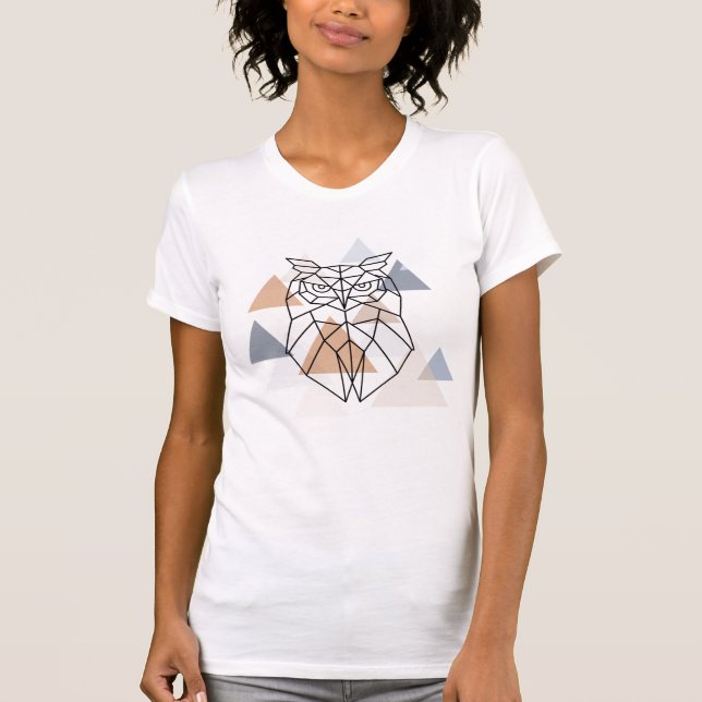 Geometrisk uggladesign t shirt (Framsida)