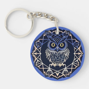 🦉 Geometrisk Uggle Mönster Konst Charm 🦉