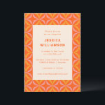 Geometrisk unik Bat mitzvah Orange i mitten av årt Inbjudningar<br><div class="desc">Geometrisk unik Bat mitzvah inbjudan till modern Orange i mitten av århundradet</div>