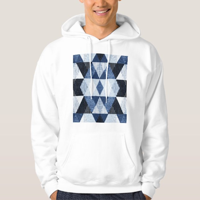 Geometrisk upprepning: Texturerad bakgrund. Hoodie (Framsida)
