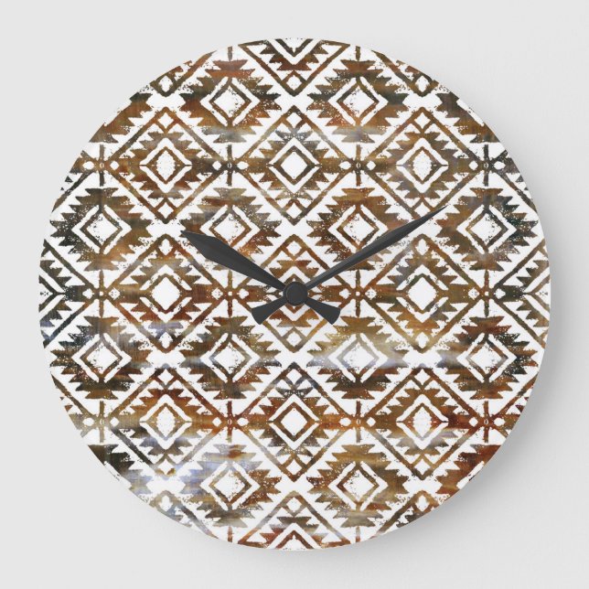 Geometrisk upprepning, texturerad bakgrund stor klocka (Framsida)