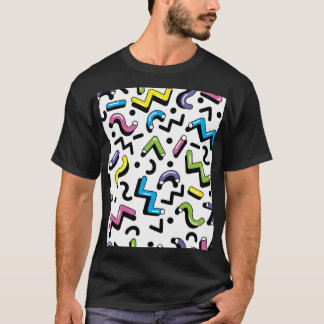 Geometrisk uppspelning: Doodle Shapes Mönster T Shirt