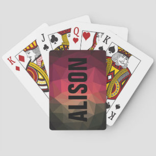 Geometrisk utformning av mörken personlig namn casinokort