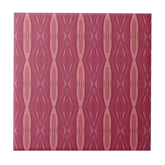 geometrisk utformning av rosa fuchsia kakelplatta (Framsidan)