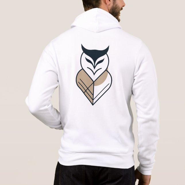 Geometrisk utformning av uggla logotyp t shirt (Baksida)