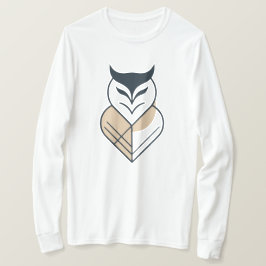 Geometrisk utformning av uggla logotyp t shirt