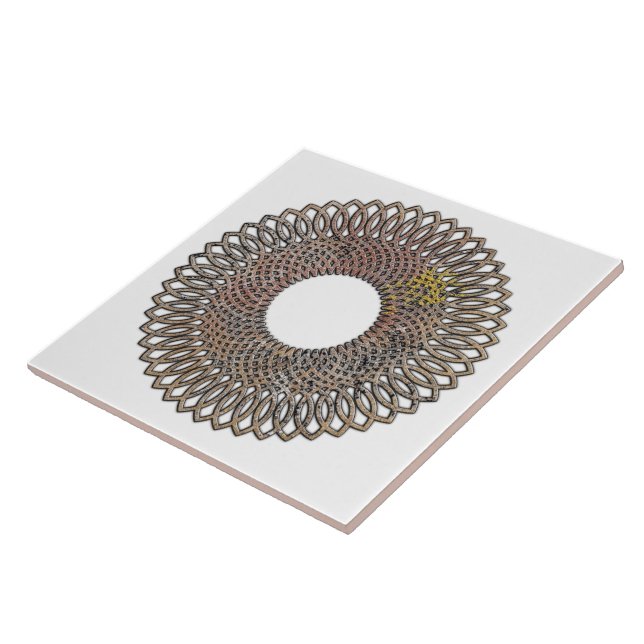 Geometrisk utformning i spiral kakelplatta (Sidan)