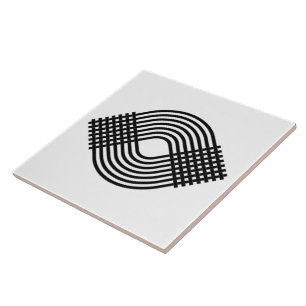 Geometrisk utformning i spiral kakelplatta