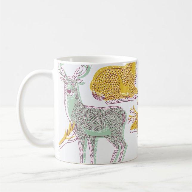 Geometrisk utrustning: Traditional Mönster Illustr Kaffemugg (Vänster)