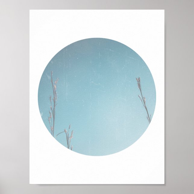 Geometrisk utskrift för Winter Himlar Poster (Framsidan)