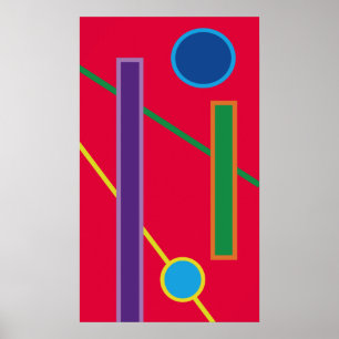 Geometrisk utskrift i fet Färg på arkivsidan Pappe Poster