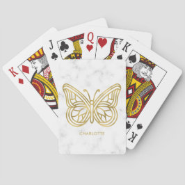 Geometrisk utskriven Personlig för Guld Butterfly Casinokort