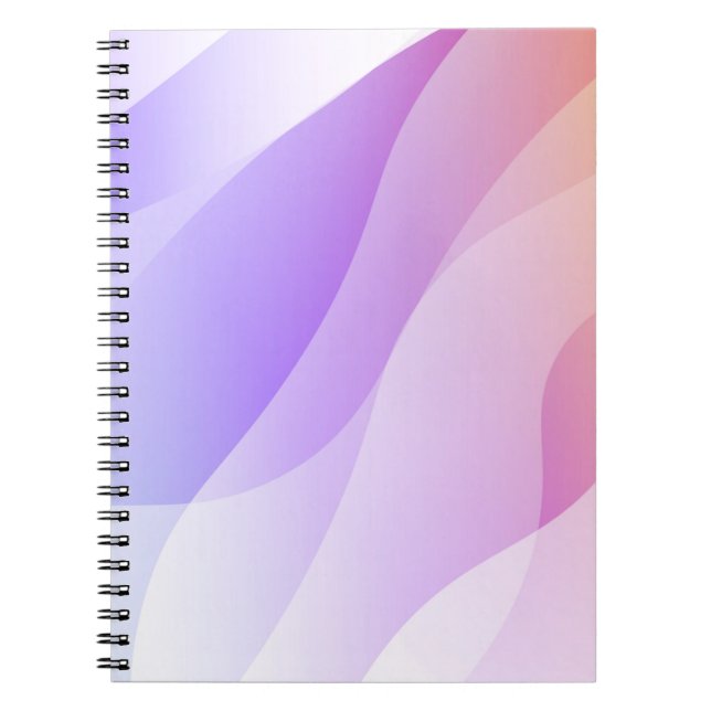Geometrisk vågform i abstrakt med övertoningssmome anteckningsbok (Framsidan)