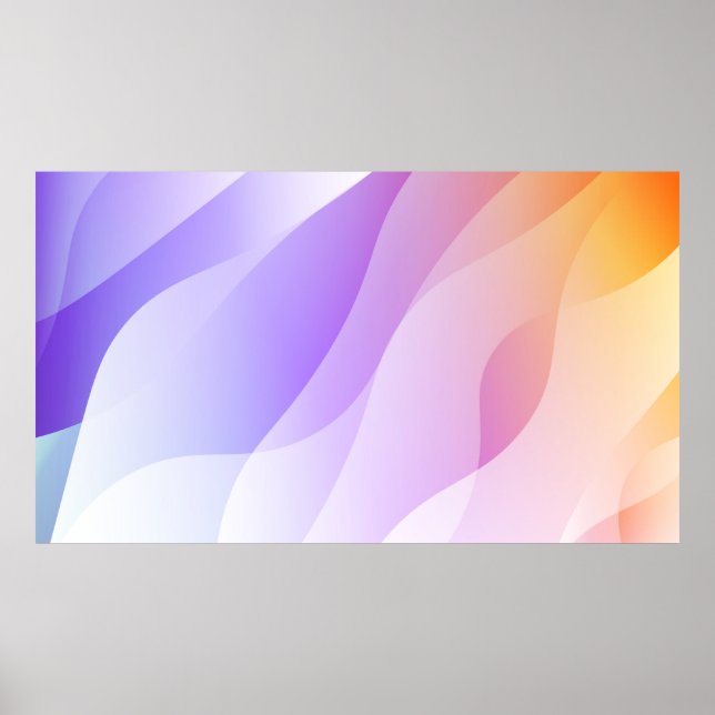 Geometrisk vågform i abstrakt med övertoningssmome poster (Framsidan)