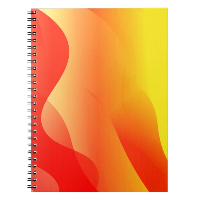 Geometrisk vågform med gradient suddig abstrakt anteckningsbok (Framsidan)