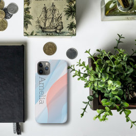 Geometrisk vågsdammig blå rosa