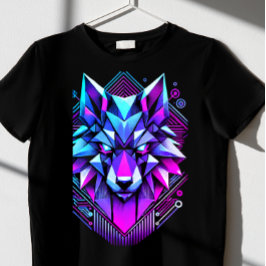 geometrisk varg t shirt
