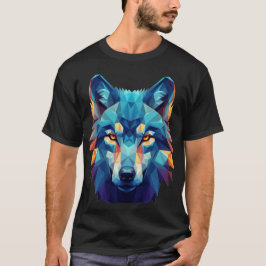 Geometrisk Varg: Triangles Art Graphic T Shirt