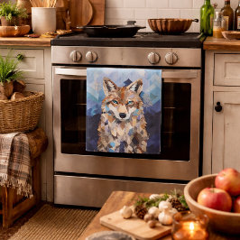 Geometrisk vargberg  kökshandduk