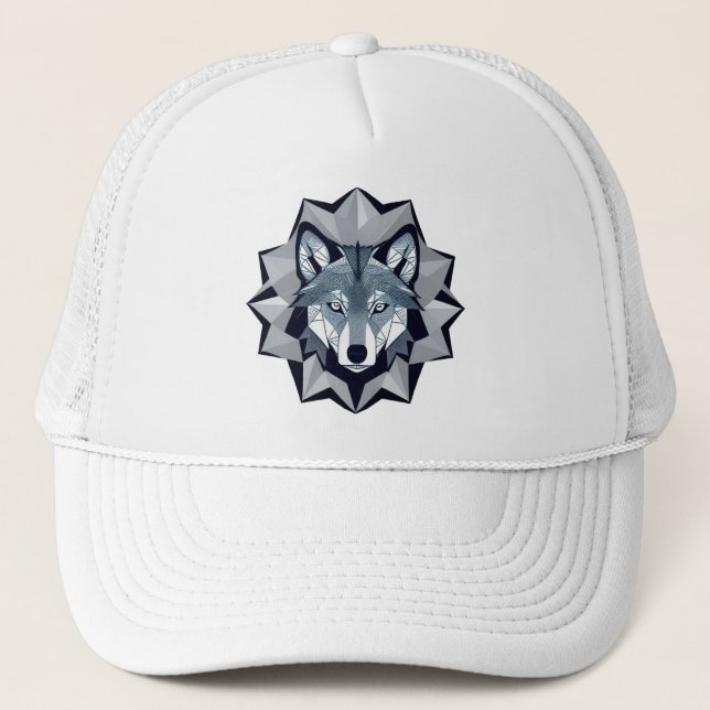 Geometrisk vargillustration keps (Framsida)