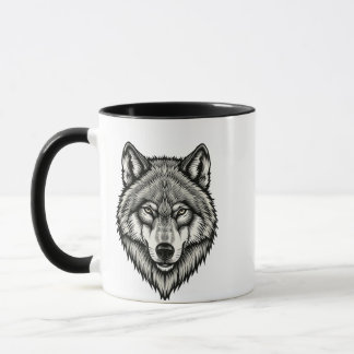 Geometrisk vargkonst keramisk mugg
