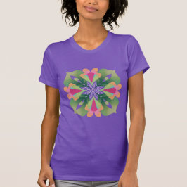 Geometrisk vattenfärg för Indiens blommans abstrak T Shirt