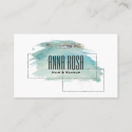 Geometrisk vattenfärg för *~*silverturkos visitkort