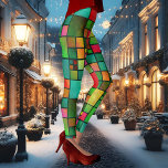 Geometrisk vattenfärg i fastfärgat glas Mönster Leggings<br><div class="desc">Modern formgivning med ett nedfläckad glas inspirerade mönster med geometrisk vinkling med en vattenfärgseffekt i en mängd färg. Bra för julens helgdagar.</div>