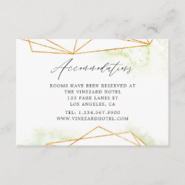 Geometrisk vattenfärgshus i Crystal Bröllop Tilläggskort