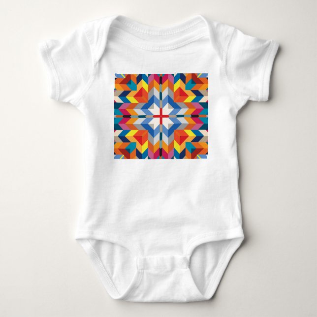 Geometrisk vintage: Scandinavian Färg Blocks T Shirt (Framsida)