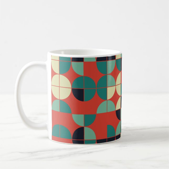 Geometrisk Vintage, sömlös Mönster. Kaffemugg (Vänster)
