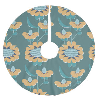 Geometrisk Vintage: Textil Nautical Motif Julgransmatta Borstad Polyester