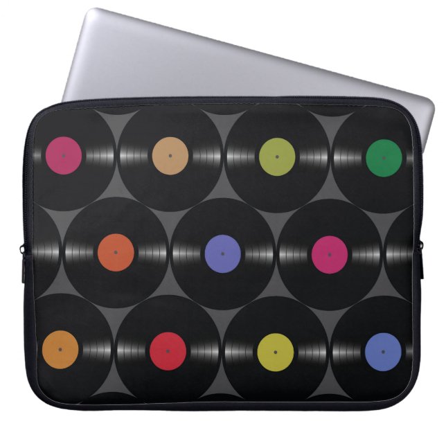Geometrisk vinyl: Enkel, sömlös bakgrund. Laptop Fodral (Framsidan)