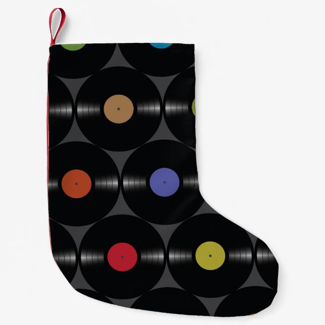 Geometrisk vinyl: Enkel, sömlös bakgrund. Liten Julstrumpa (Framsidan)