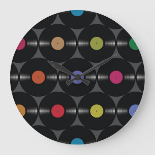 Geometrisk vinyl: Enkel, sömlös bakgrund. Stor Klocka
