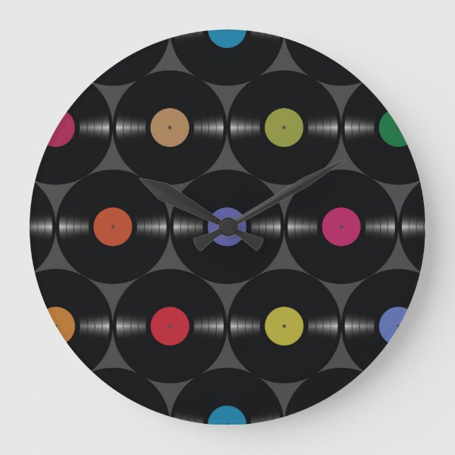 Geometrisk vinyl: Enkel, sömlös bakgrund. Stor Klocka (Framsida)