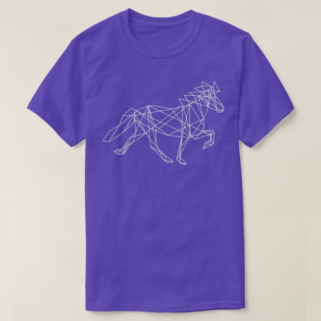 Geometrisk vit iselandisk häst t shirt (Design framsida)