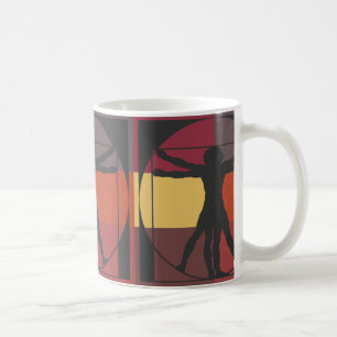 Geometrisk Vitruvian man Kaffemugg