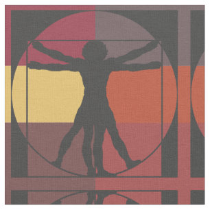 Geometrisk Vitruvian man Tyg