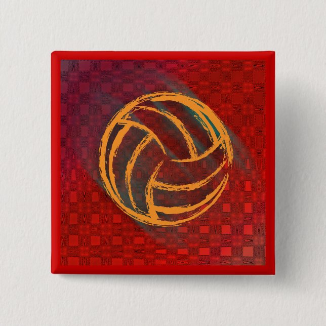 Geometrisk volleyboll knäppas knapp (Framsida)