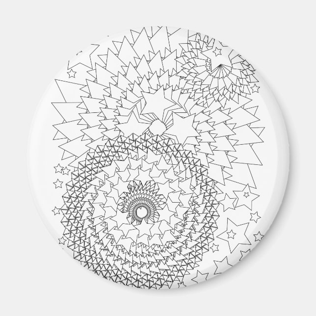 Geometrisk vuxen magnet (Framsidan)