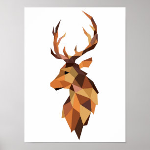 Geometrisk WPAP-Hjort Utskrift Väggkonst